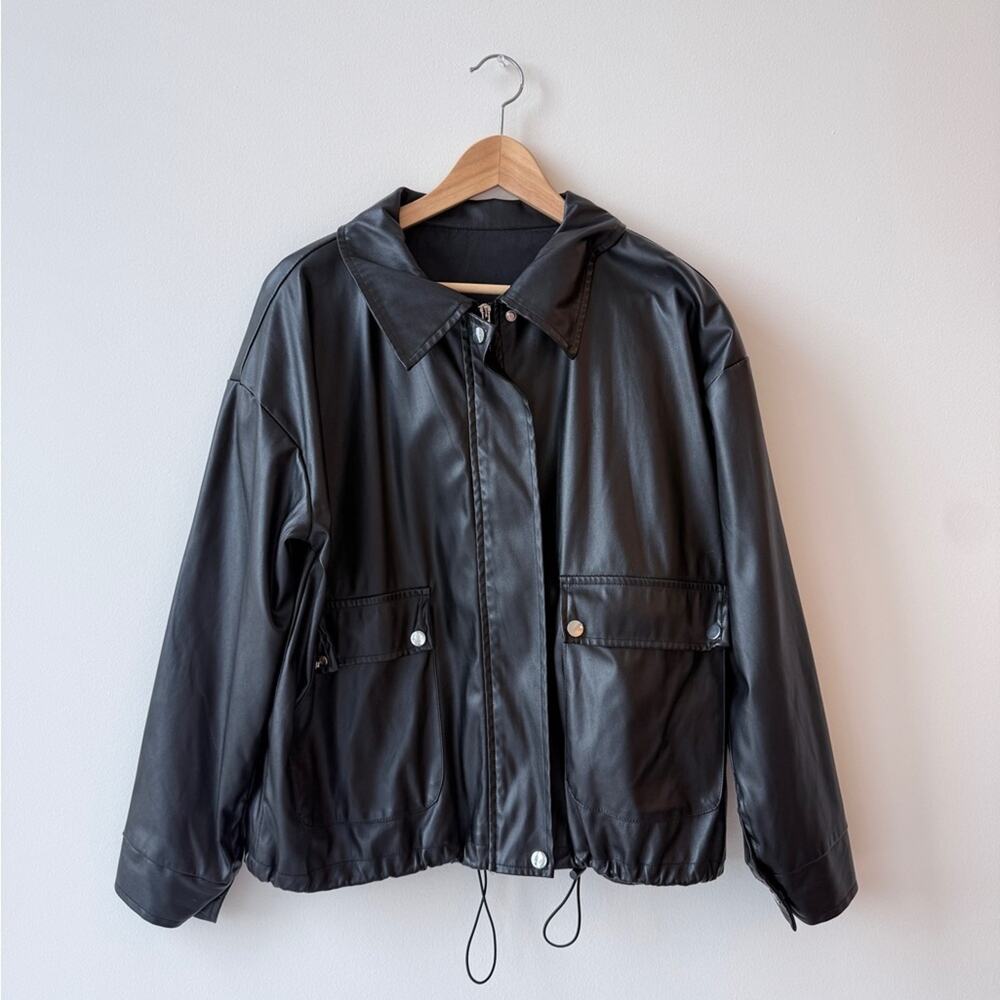 Black Women's leather Jacket